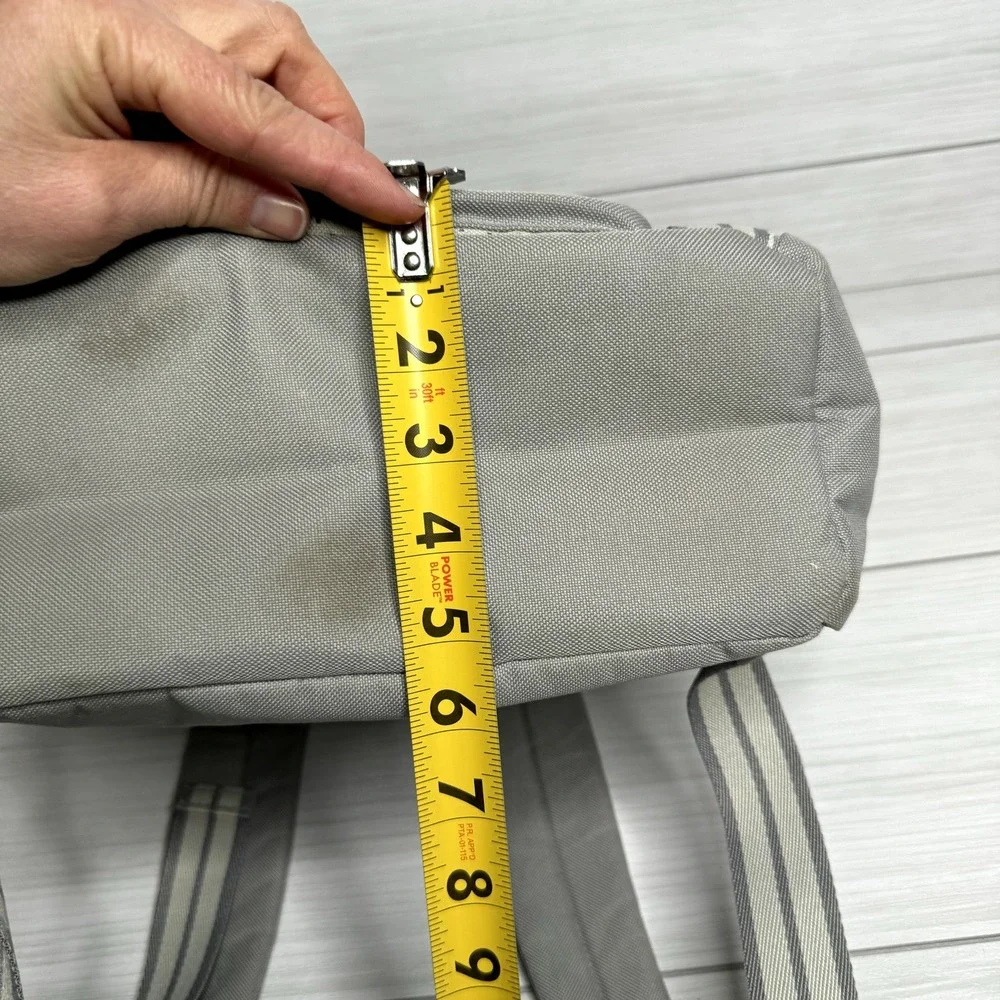Convertible Backpack Tote Bag Cream Gray Orange‎ Accents Travel Casual